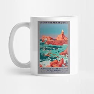 Ile de Brehat France Vintage Poster 1930 Mug